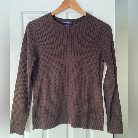 Land’s End tight knit cableknit sweater. Size S - Picture 1 of 4